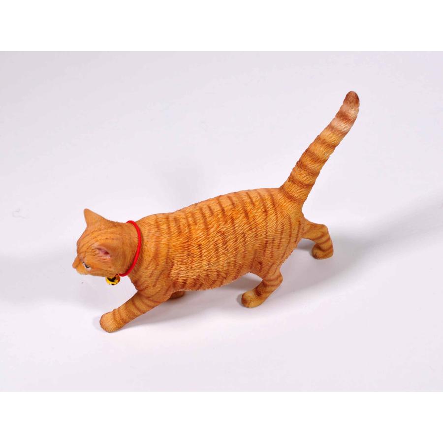 1/6サイズ 歩き回る茶トラ柄の猫 リアルチャトラネコフィギュア動物