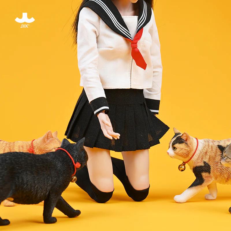 1/6サイズ 歩き回る茶トラ柄の猫 リアルチャトラネコフィギュア動物