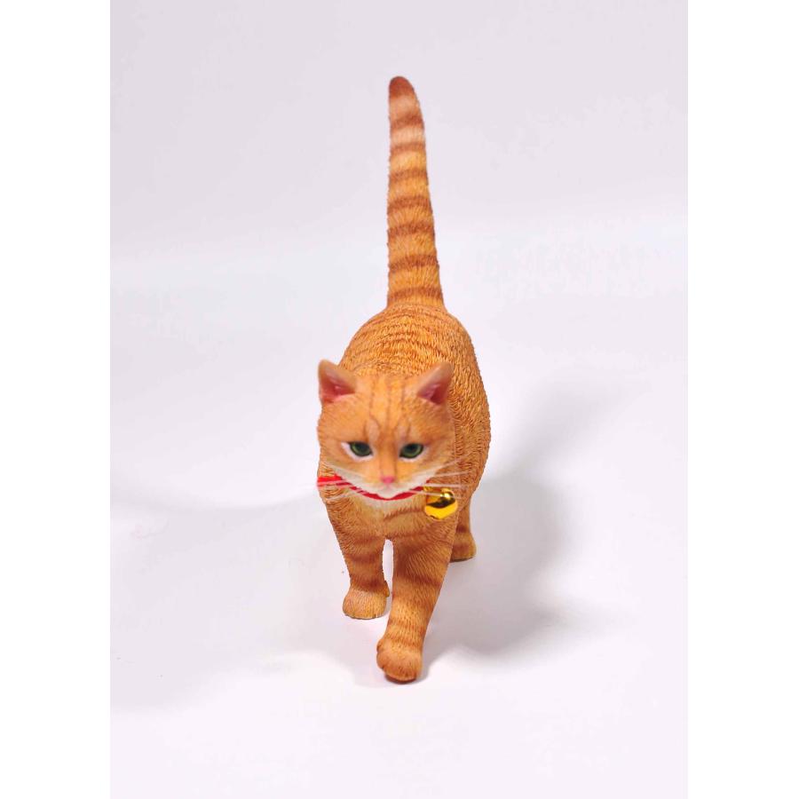 1/6サイズ 歩き回る茶トラ柄の猫 リアルチャトラネコフィギュア動物