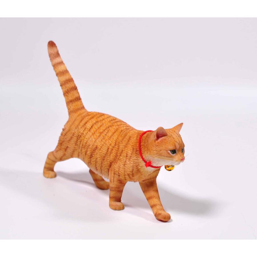 1/6サイズ 歩き回る茶トラ柄の猫 リアルチャトラネコフィギュア動物