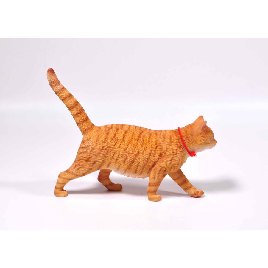 1/6サイズ 歩き回る茶トラ柄の猫 リアルチャトラネコフィギュア動物