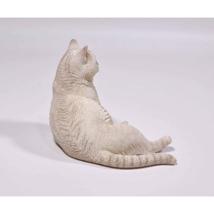 1/6サイズ 宮の白猫 リアルフィギュア ネコ動物彫像置物 猫好き