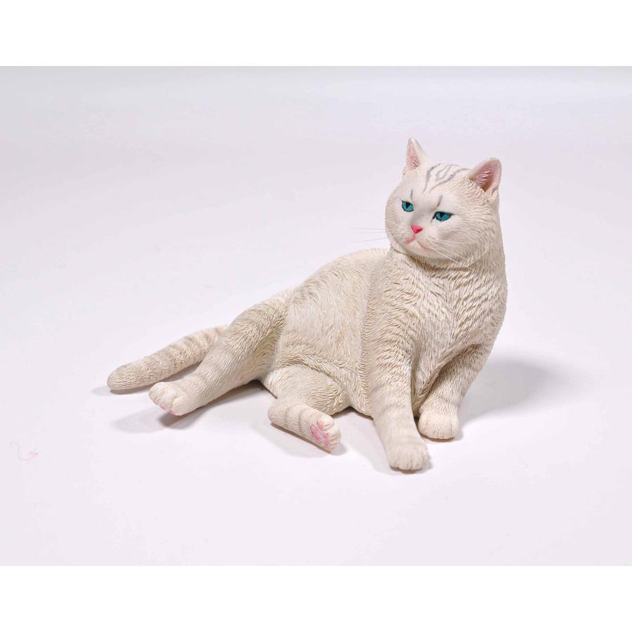 リアルフィギュア&ぬいぐるみset 1/6サイズ 宮の白猫 リアルフィギュア ネコ動物彫像置物 猫好き