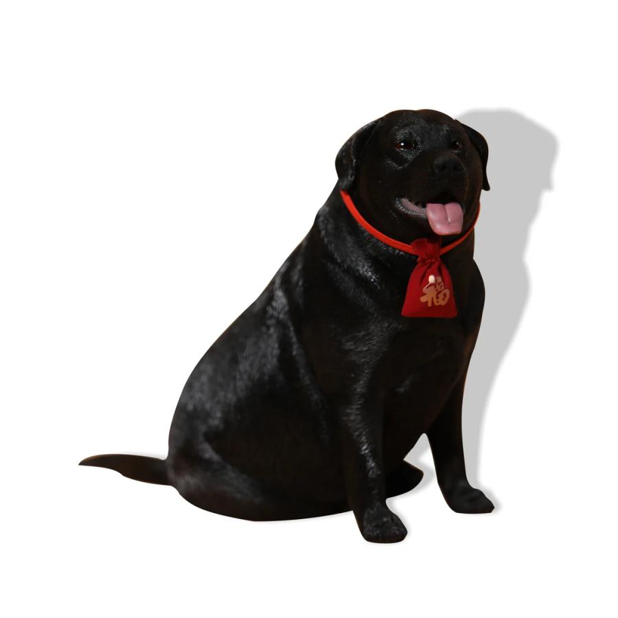 1/6サイズ 太っちょの、黒ラブ ブラック ラブラドール レトリーバー犬