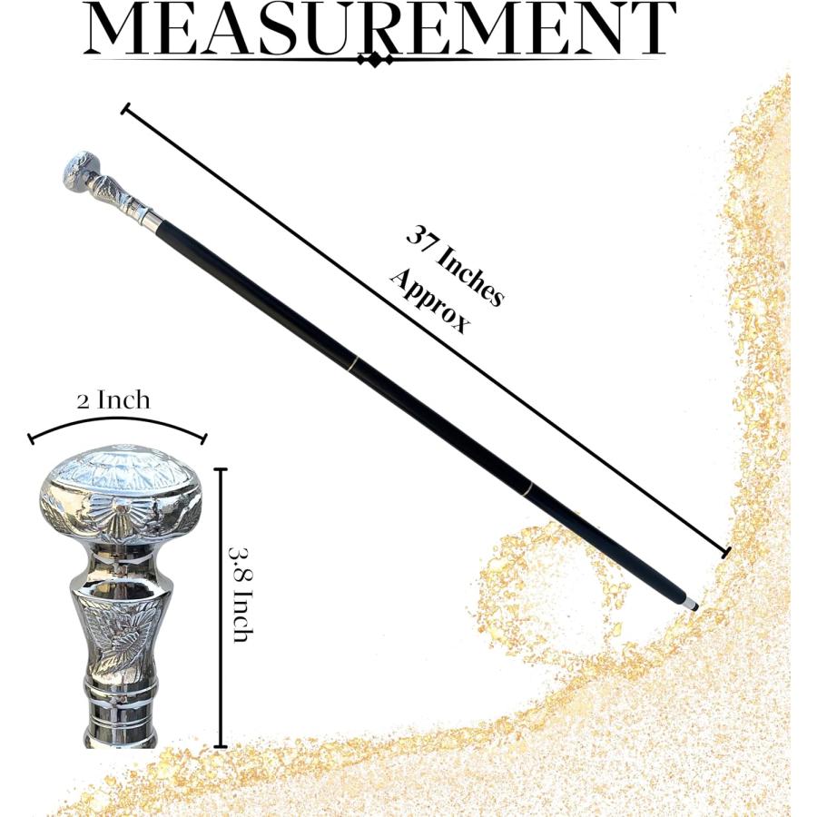 セール！約94cm舞踏会用 真鍮製ウォーキングスティック杖アンティーク