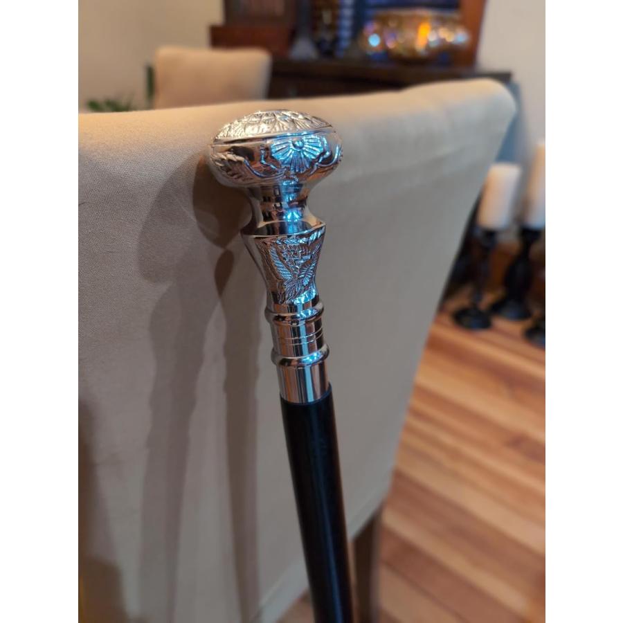 ビンテージの航海用真鍮製ボールノブ付きビクトリア朝風木製ウォーキングスティック ビンテージの航海用真鍮製ボールノブ付きビクトリア朝風木製