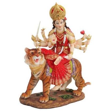高さ 約21.6cm ヒンドゥー教 ドゥルガー神彫像 インドの女神 高さ 約21.6cm ヒンドゥー教 ドゥルガー神彫像 インドの女神
