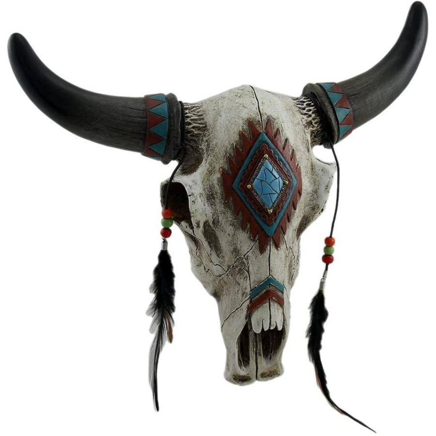 フェザーとターコイズ・ストーンを付けた素朴なサウスウエスト