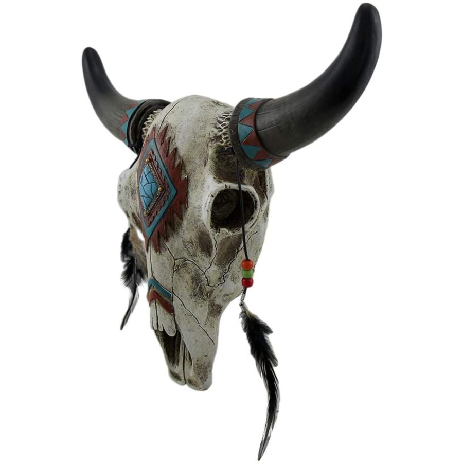 フェザーとターコイズ・ストーンを付けた素朴なサウスウエスト