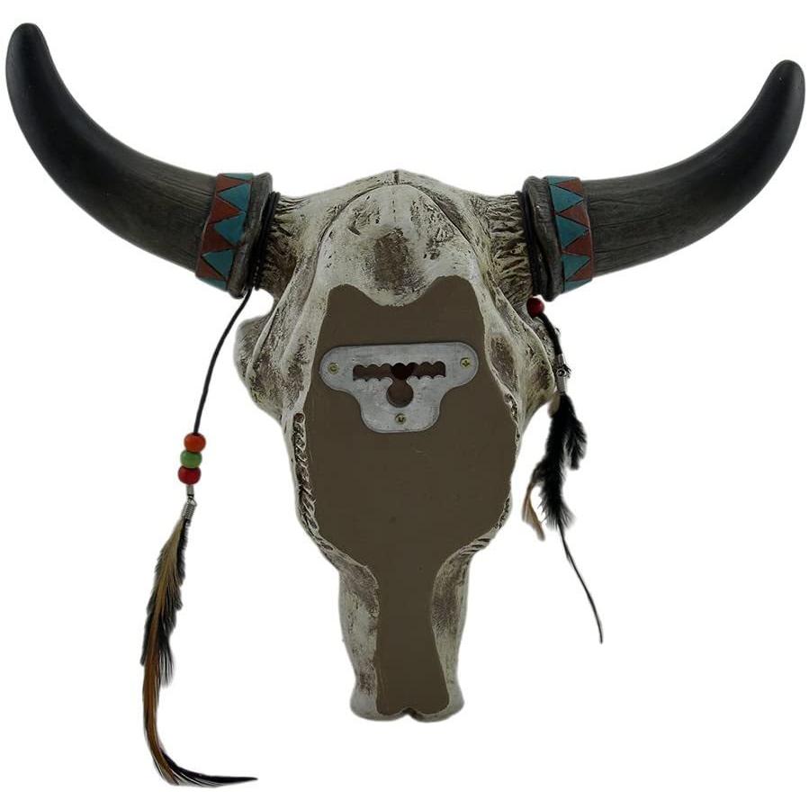 フェザーとターコイズ・ストーンを付けた素朴なサウスウエスト