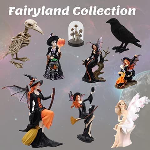 フェアリーランド・コレクション 座っている妖精の置物彫像フィギュア ポリレジン彫刻置物/贈り物(輸入品_4