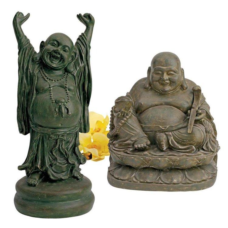 愉快な布袋尊と笑う仏僧 彫像セット 東洋彫刻/七福神 布袋尊 愉快な布袋尊と笑う仏僧 彫像セット 東洋彫刻/七福神 布袋尊