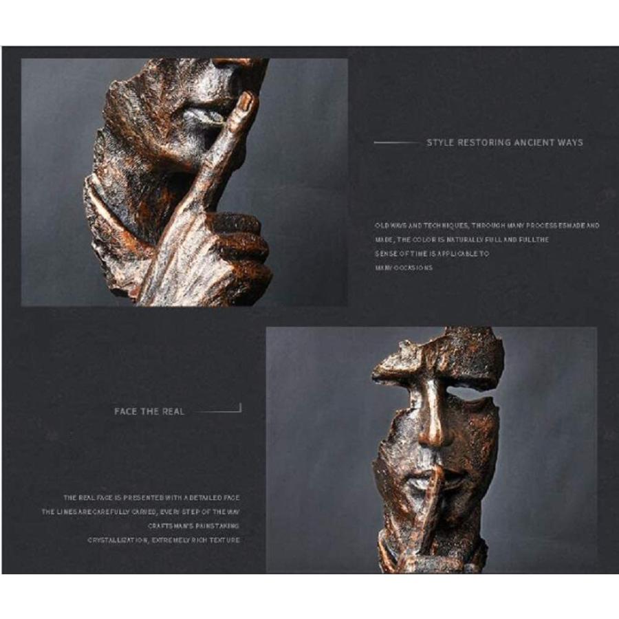 沈黙は金なり」創造的な彫像、シンプルモダン工芸品 装飾品 彫刻/ バー