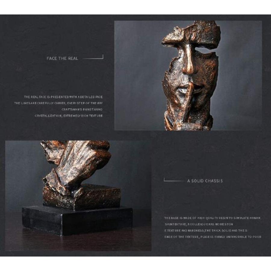 沈黙は金なり」創造的な彫像、シンプルモダン工芸品 装飾品 彫刻/ バー