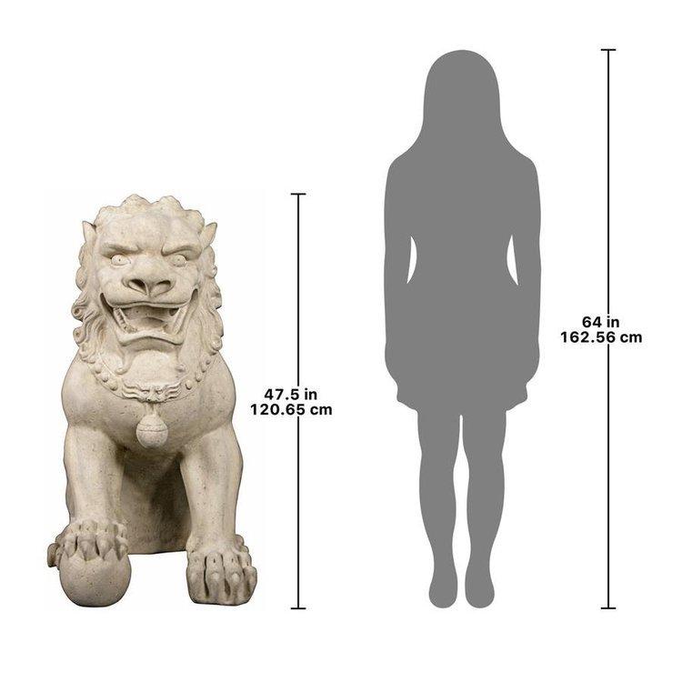 中国 紫禁城 天子諌言の雄狛犬（唐獅子）彫像 彫刻/ 装飾置物 玄関