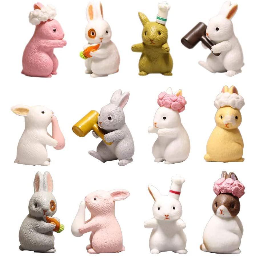 愛らしいミニバニー/ ミニうさぎ置物 イースターウサギ 彫像