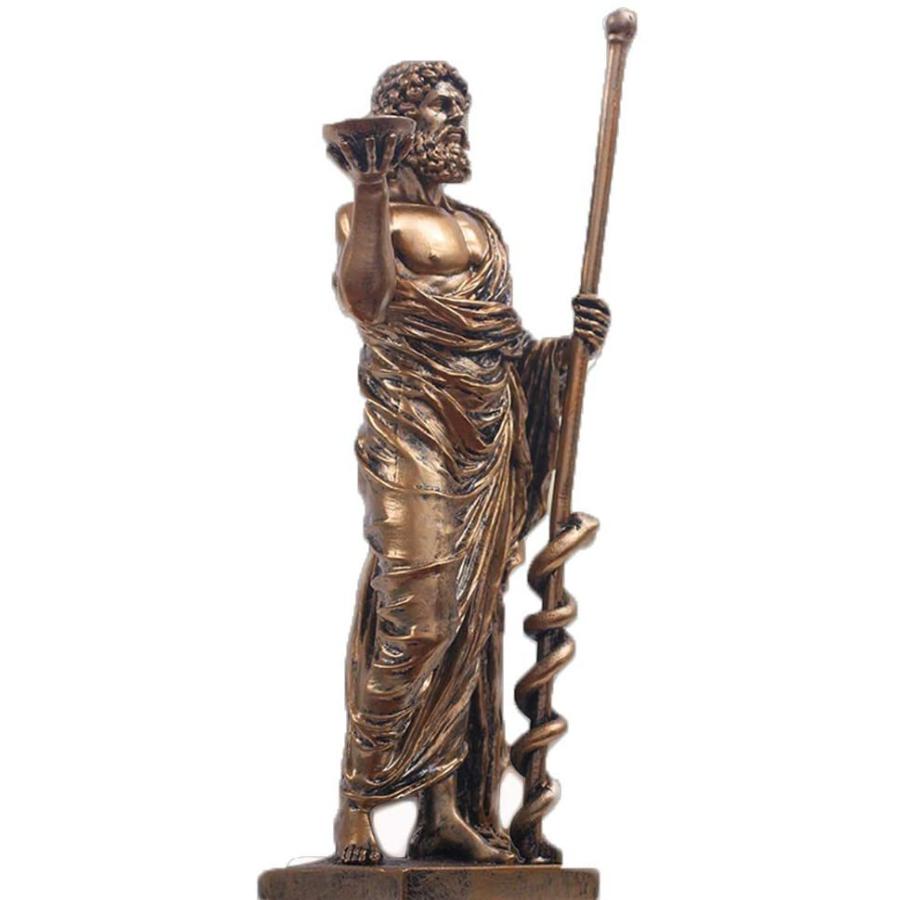 古代ギリシャの医学の神 アスクレピオス彫像 彫刻 ブロンズ風彫刻 医者 医学生 病院 院長(輸入品 |  | 02