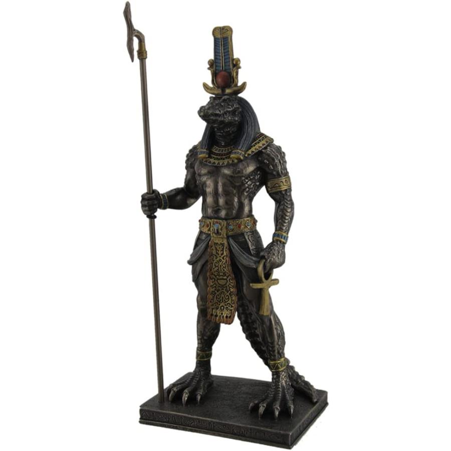 古代エジプト クロコダイル ナイルの神 セベク神 ブロンズ風 古代エジプト クロコダイル ナイルの神 セベク神 ブロンズ風