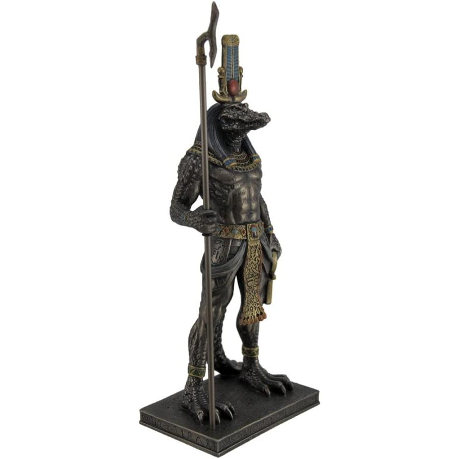 古代エジプト クロコダイル ナイルの神 セベク神 ブロンズ風 古代エジプト クロコダイル ナイルの神 セベク神 ブロンズ風