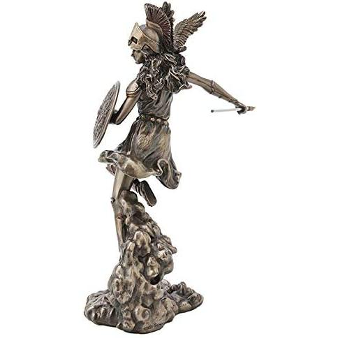 古代ギリシャの女神 槍と盾を持った、アテナ神 ブロンズ風仕上げ 古代ギリシャの女神 槍と盾を持った、アテナ神 ブロンズ風仕上げ