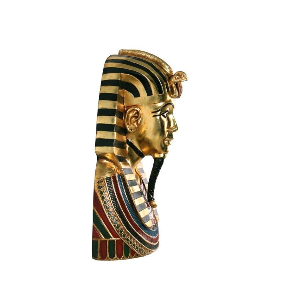 古代エジプト ツタンカーメンの黄金のマスク胸像 壁彫刻 彫像 古代エジプト ツタンカーメンの黄金のマスク胸像 壁彫刻 彫像