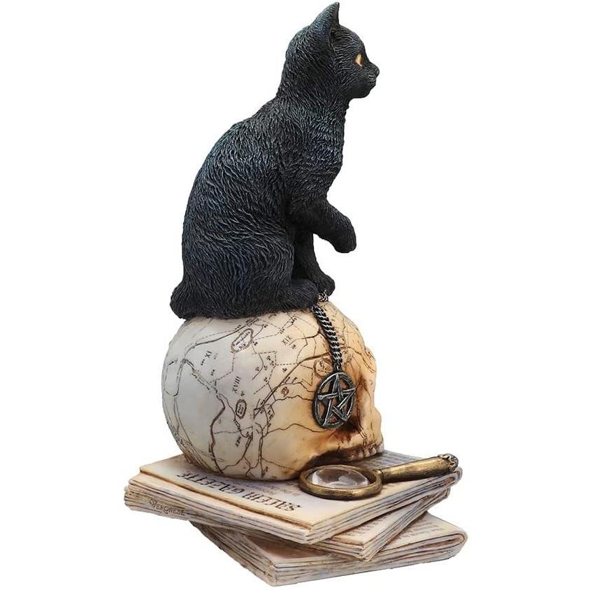 アーティスト；リサ・パーカー作/セーラムの精霊 黒猫置物彫像 高さ 約