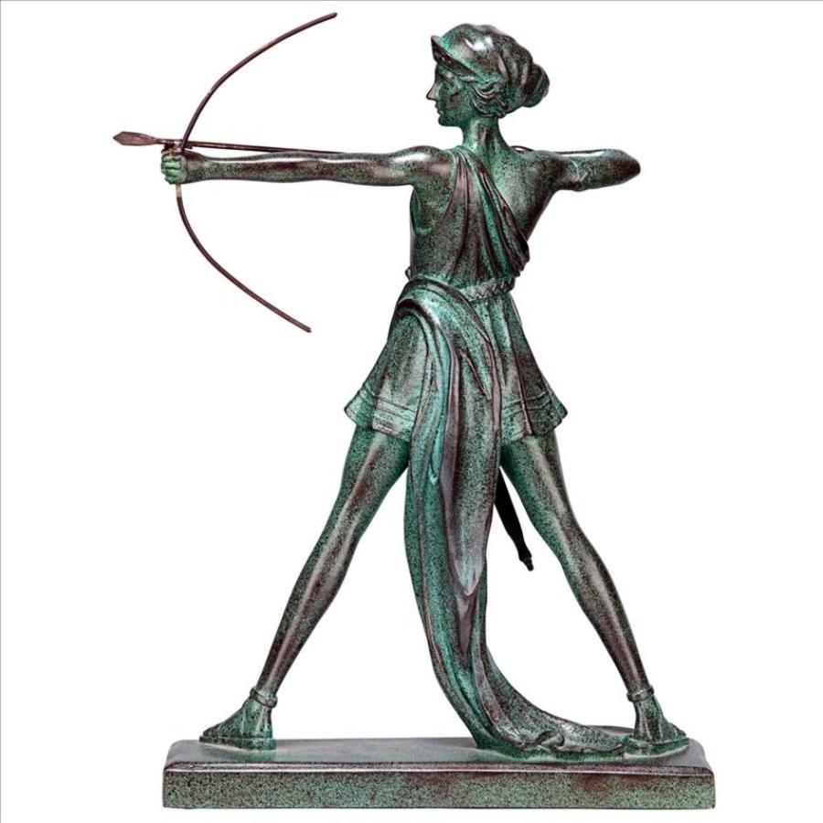狩りをするローマの狩猟、貞節と月の女神 ダイアナ彫刻（アルテミス）彫像（輸入品)