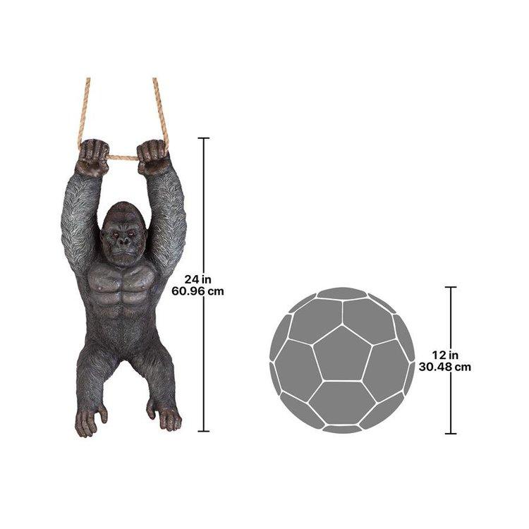 揺れるジャングルモンスター ぶら下がっているゴリラの動物彫像 揺れるジャングルモンスター ぶら下がっているゴリラの動物彫像