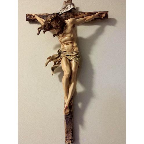 クラシック ルネサンス風 十字架彫像 サイズ50.8cm彫刻 宗教ギフト カトリック祭壇装飾 リビング 書斎 贈り物 輸入品_2
