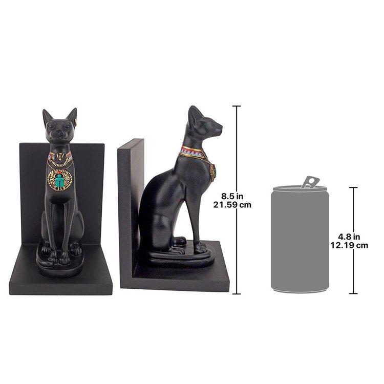 古代エジプトのバステト猫の女神彫刻 ブックエンド・セット彫像 古代エジプトのバステト猫の女神彫刻 ブックエンド・セット彫像