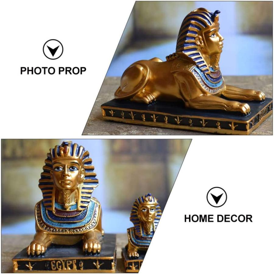 古代エジプトのスフィンクス彫像、エジプトの神々 砂漠の廃墟 装飾彫刻