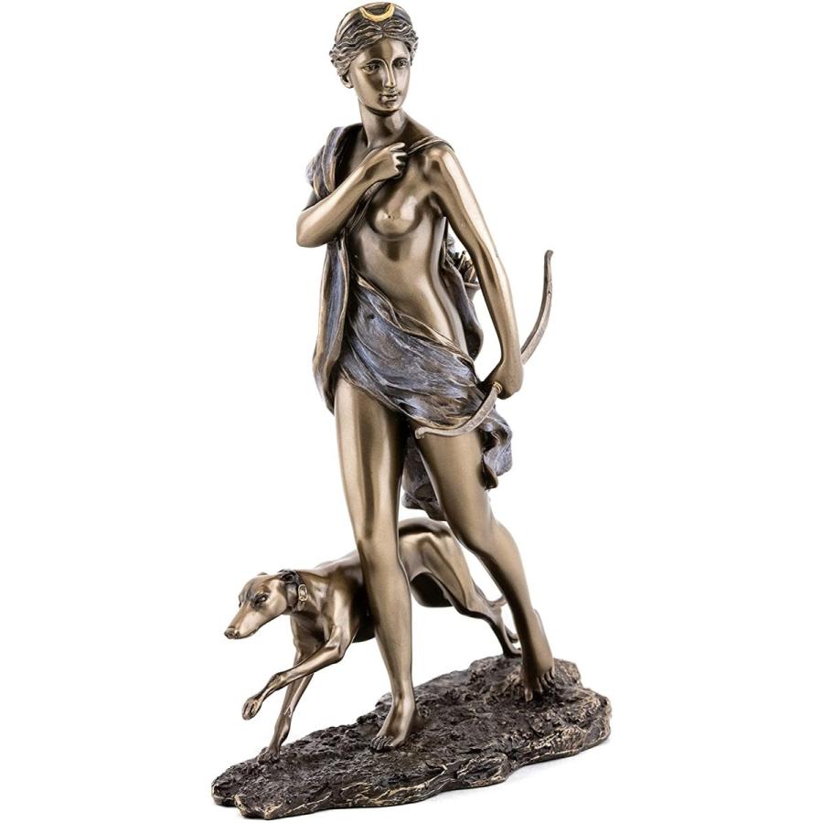 ダイアナ 狩猟の女神 ギリシャ神話 ブロンズ風仕上げ彫像（輸入品）｜romando｜02