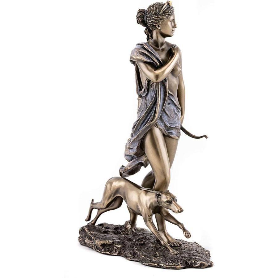 ダイアナ 狩猟の女神 ギリシャ神話 ブロンズ風仕上げ彫像（輸入品）｜romando｜03