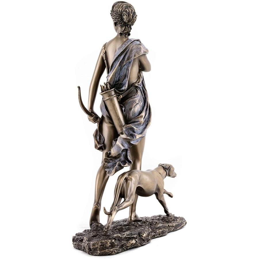ダイアナ 狩猟の女神 ギリシャ神話 ブロンズ風仕上げ彫像（輸入品）｜romando｜04