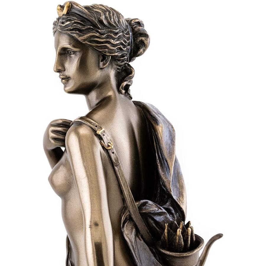 ダイアナ 狩猟の女神 ギリシャ神話 ブロンズ風仕上げ彫像（輸入品）｜romando｜05