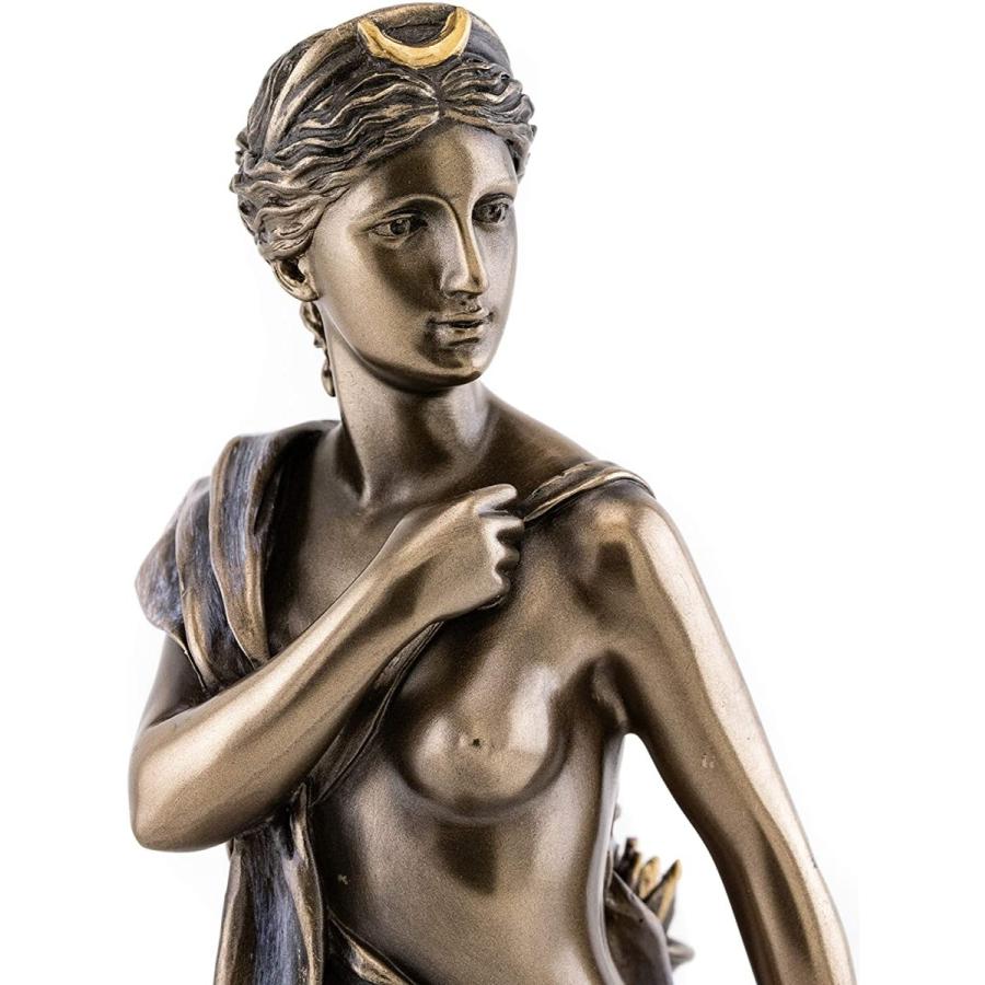 ダイアナ 狩猟の女神 ギリシャ神話 ブロンズ風仕上げ彫像（輸入品）｜romando｜06