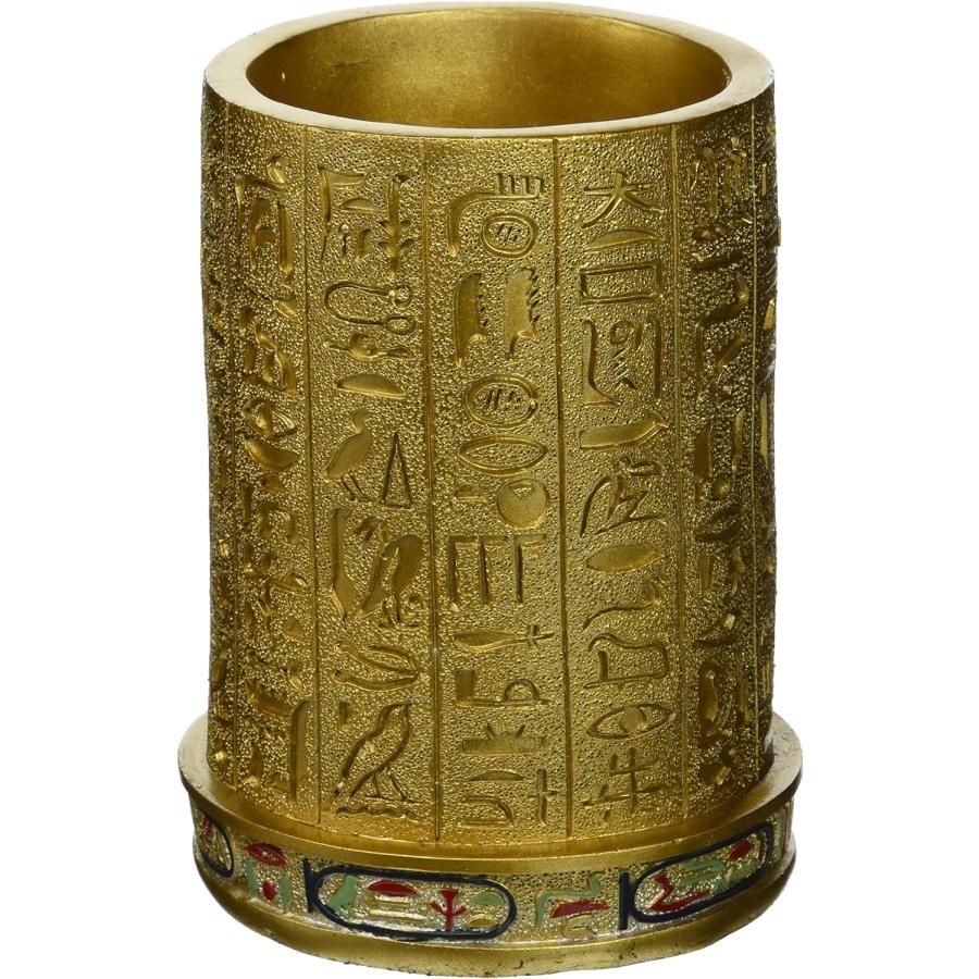 古代エジプトのファラオのペン容器カップ彫像: ツタンカーメン 古代エジプトのファラオのペン容器カップ彫像: ツタンカーメン