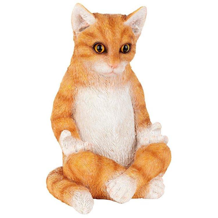 座禅を組み瞑想する、子猫ネコの彫像 ホーム装飾置物 ヨガ 座禅を組み瞑想する、子猫ネコの彫像 ホーム装飾置物 ヨガ