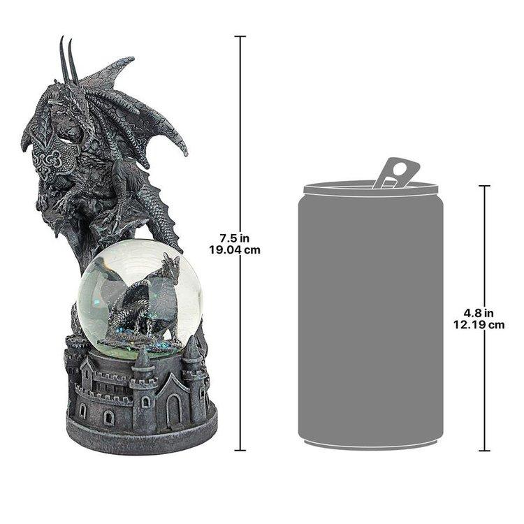 マラハイド城のドラゴン龍 ゴシック風 ウォーター グローブ（スノー