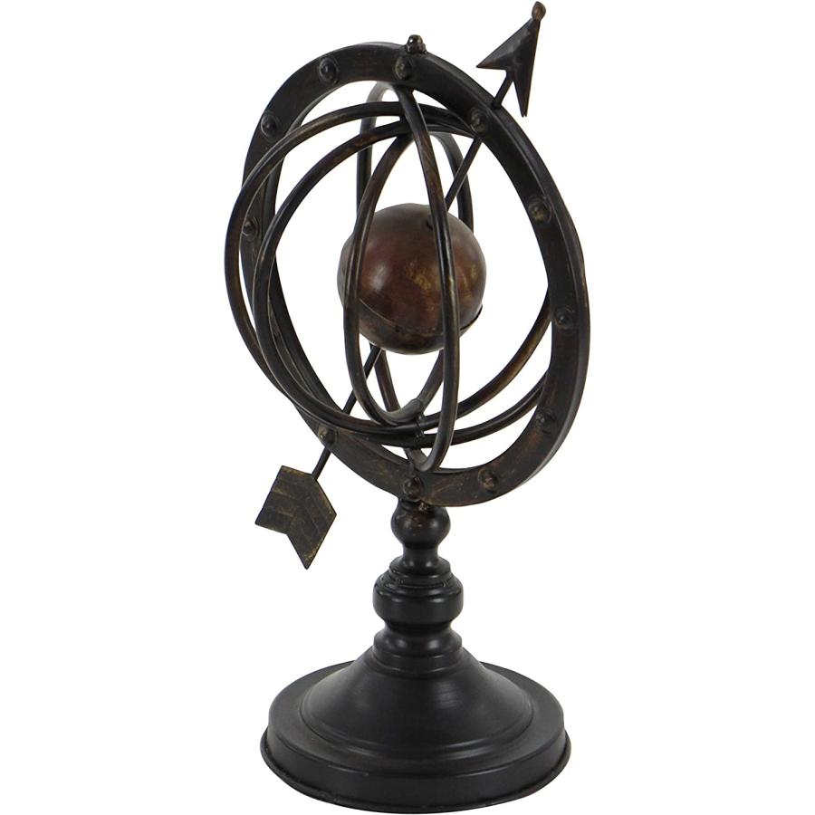 高さ約43cm航海用 鉄製の渾天儀(アーミラリ天球儀) 真鍮仕上げの鉄製