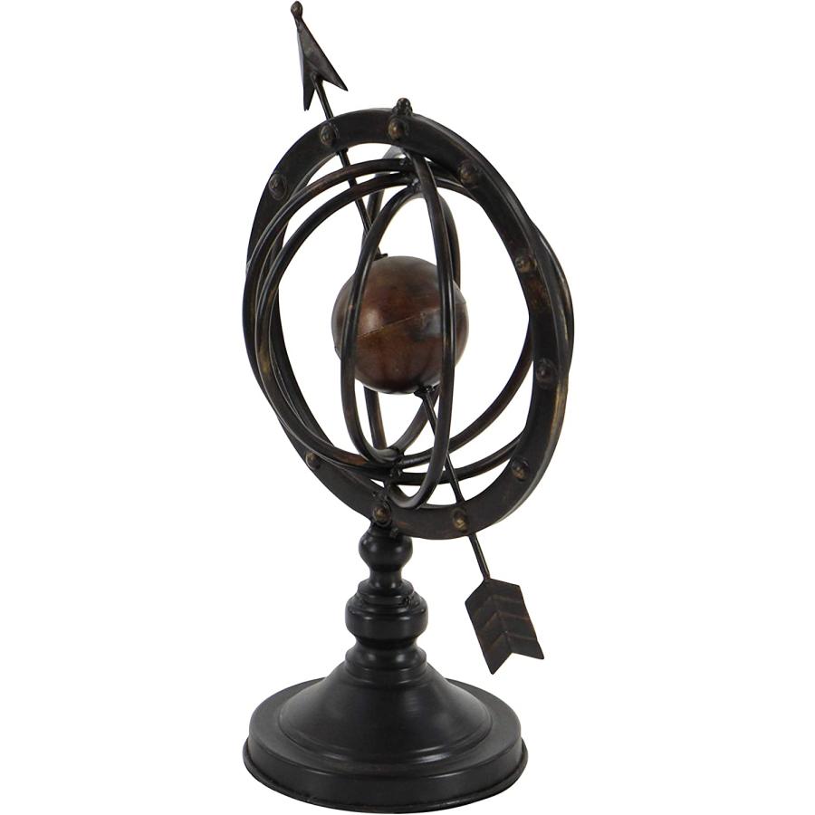 高さ約43cm航海用 鉄製の渾天儀(アーミラリ天球儀) 真鍮仕上げの鉄製