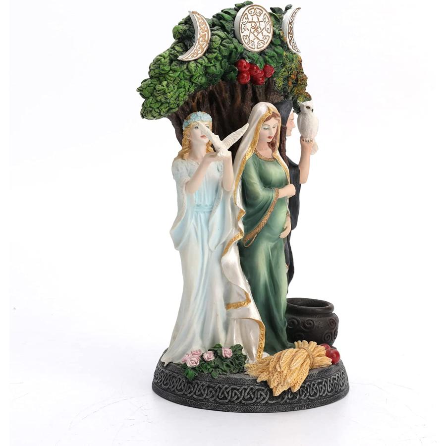 ダヌ アイルランドのケルト三女神 乙女、母と老婆の彫像 3人の女神彫刻