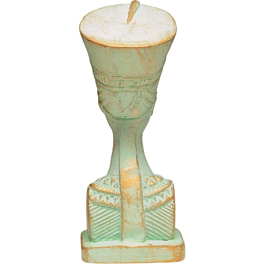 緑青仕上げ -古代エジプト ネフェルティティ女王 胸像 彫刻-高さ 約12.7ｃｍ エジプト製彫像 贈り物(輸入品） |  | 04