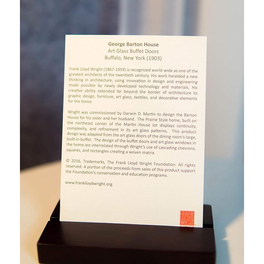 フランク・ロイド・ライト作「バートン ハウス」 ビュッフェ・ドア ・ウィンドウ・ステンドグラス・アート メタルフレーム 装飾置物(輸入品 |  | 03