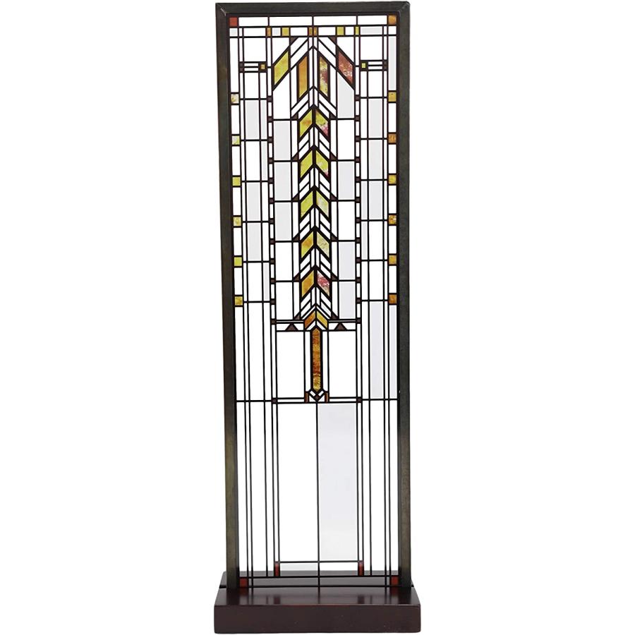 フランク・ロイド・ライト作「バートン ハウス」 ビュッフェ・ドア ・ウィンドウ・ステンドグラス・アート メタルフレーム 装飾置物(輸入品 |  | 04