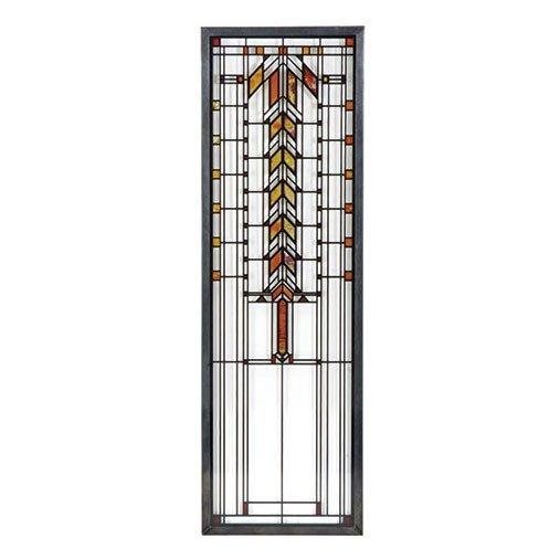 フランク・ロイド・ライト作「バートン ハウス」 ビュッフェ・ドア ・ウィンドウ・ステンドグラス・アート メタルフレーム 装飾置物(輸入品 |  | 09