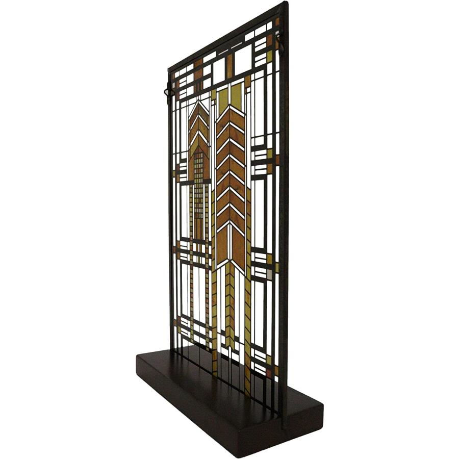 セール！即納！フランクロイドライト秋のウルシステンドグラスアートメタルフレーム壁掛けスーザン・ローレンスダナハウス輸入品 |  | 02