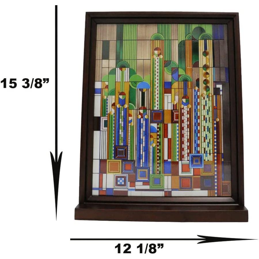 フランク・ロイド・ライト作/サグアロフォームとサボテンの花 ステンド