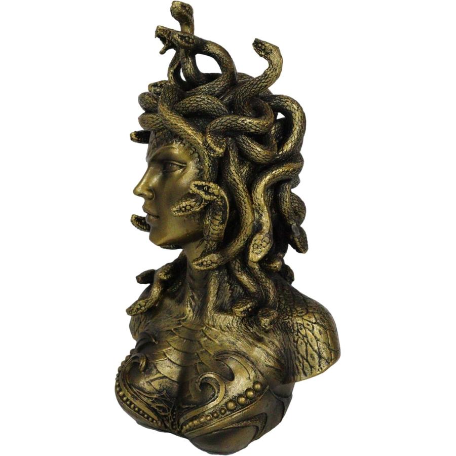 ギリシャ神話 ゴルゴン姉妹 女神メドゥーサ（メデューサ）野生のヘビの髪と鱗の鎧胸像 魔神ゴルゴン神像の誘惑 贈り物 輸入品｜romando｜04