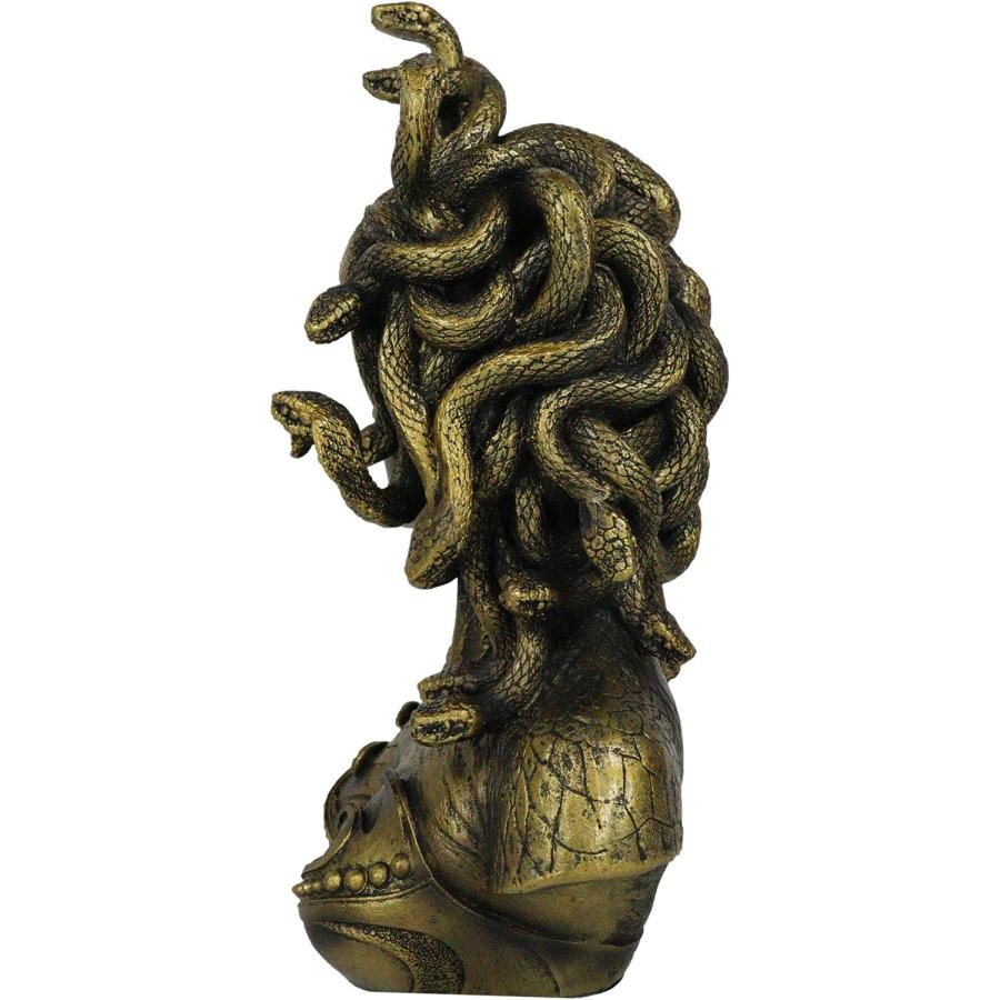 ギリシャ神話 ゴルゴン姉妹 女神メドゥーサ（メデューサ）野生のヘビの髪と鱗の鎧胸像 魔神ゴルゴン神像の誘惑 贈り物 輸入品｜romando｜05